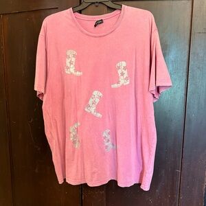 Pink Cowboy Boot T-Shirt
